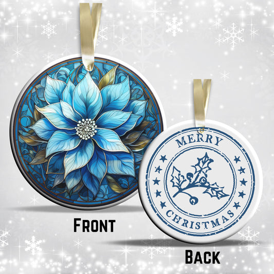 Stained Glass Christmas Ceramic Ornament