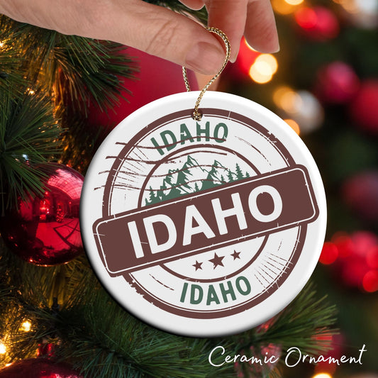Idaho State Christmas Ornament - Personalized Ceramic 66-ID