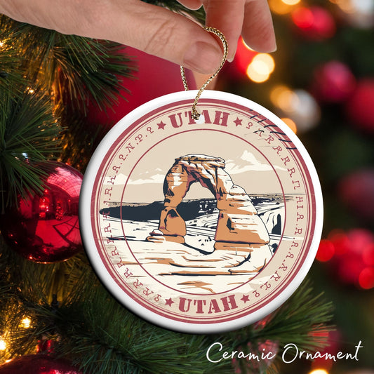 Personalized United States State of Utah Ceramic Ornament 66-UT