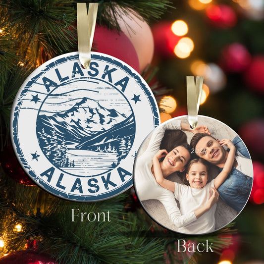 Alaska State Christmas Ornament - Personalized Ceramic 66-AK