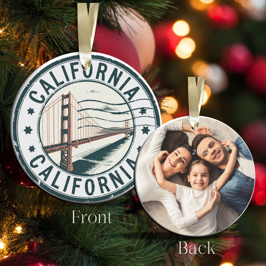 California State Christmas Ornament - Personalized Ceramic 66-CA