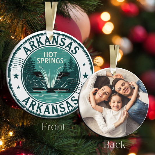 Arkansas State Christmas Ornament - Personalized Ceramic 66-AR