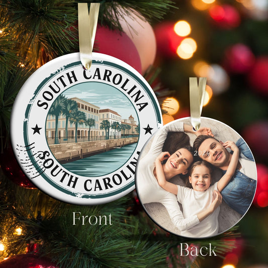 South Carolina State Christmas Ornament - Personalized Ceramic 66-SC