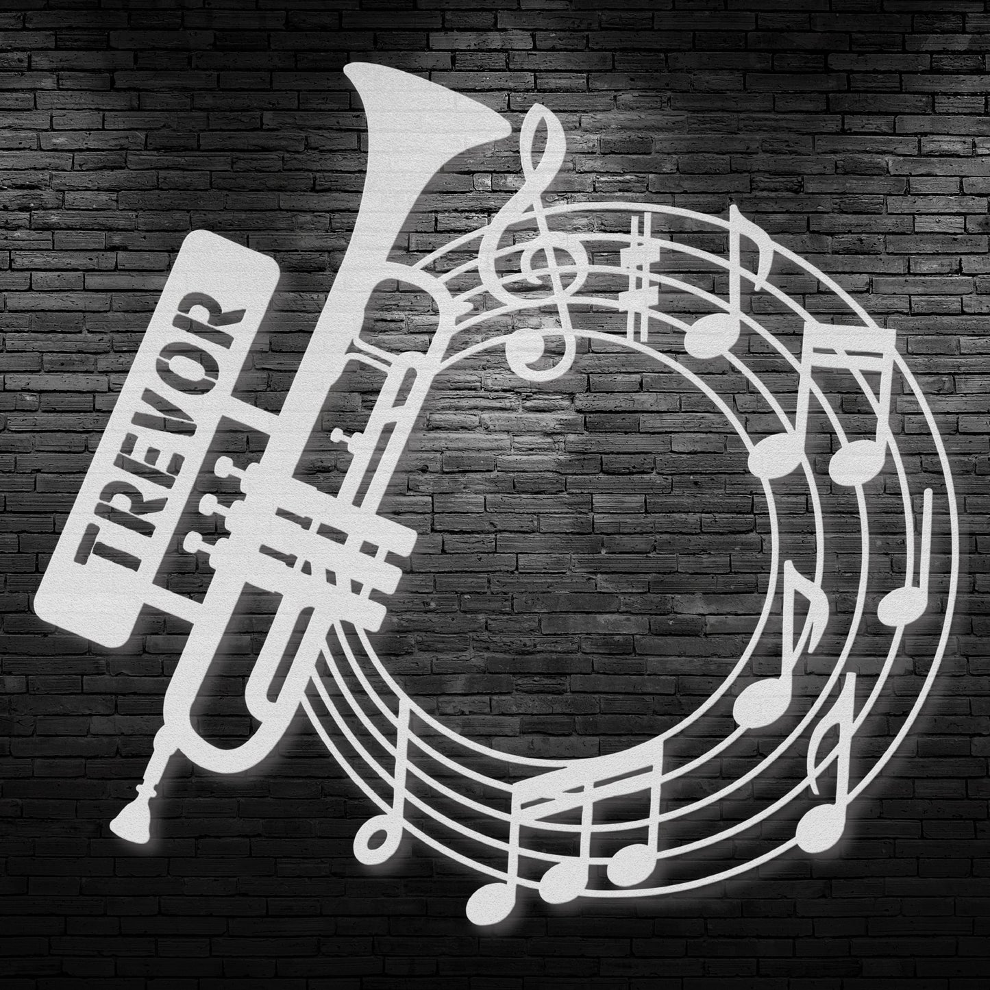 Musical Trumpet Notes - Metal Sign