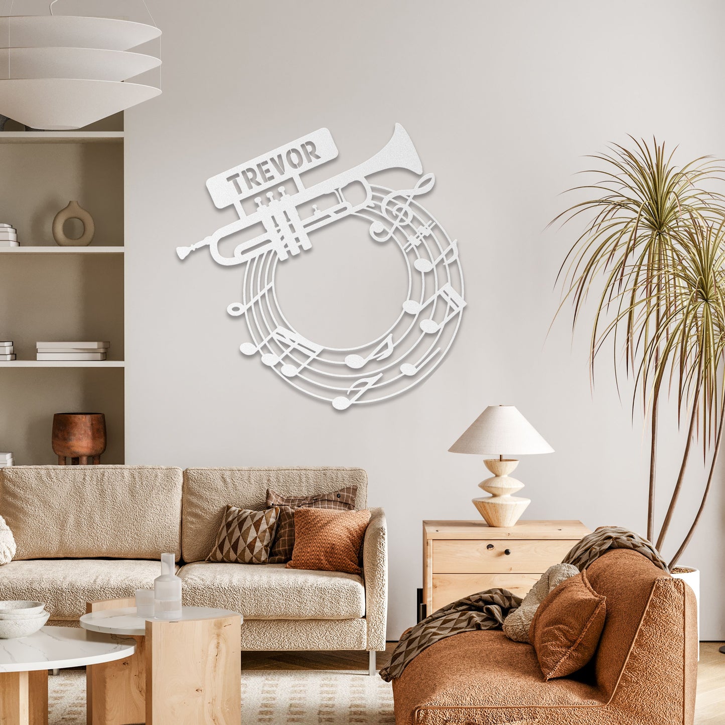 Musical Trumpet Notes - Metal Sign