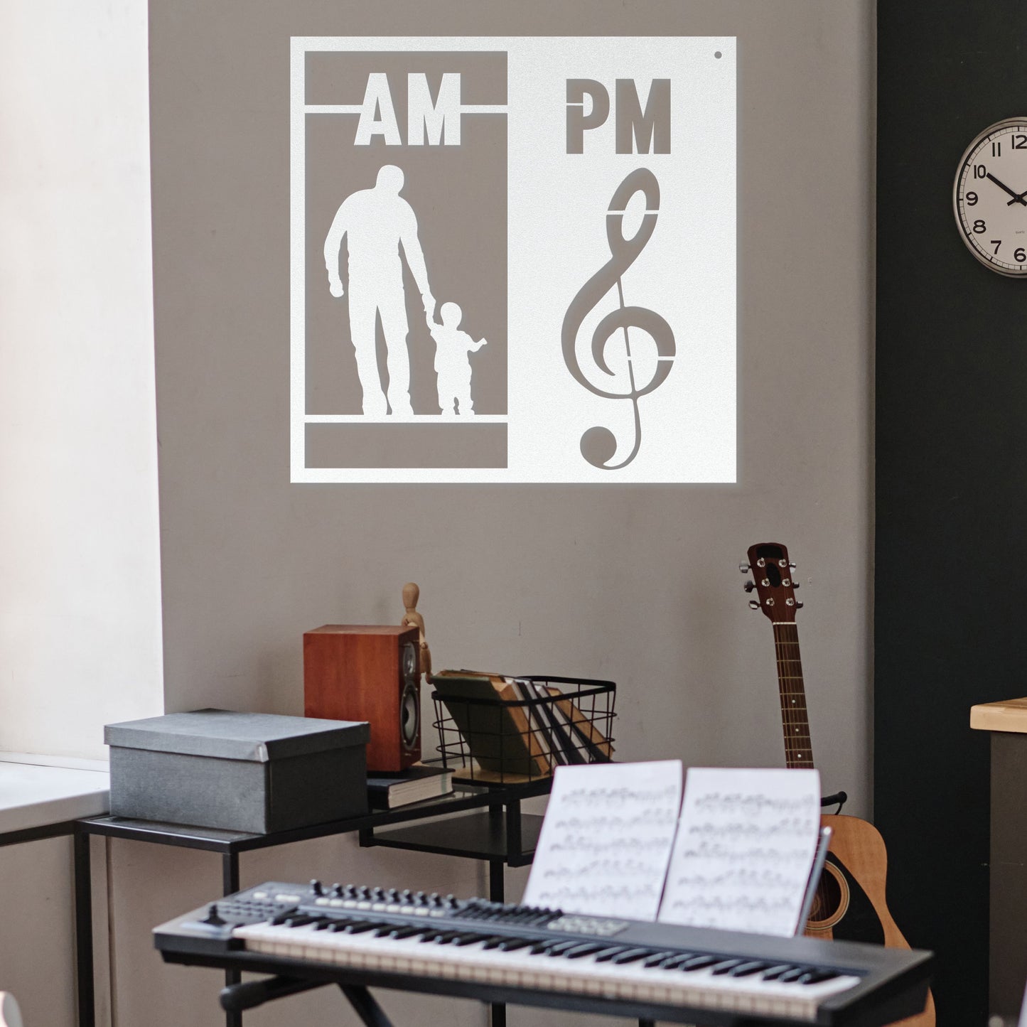 Dad by Day - Musician by Night Metal Sign