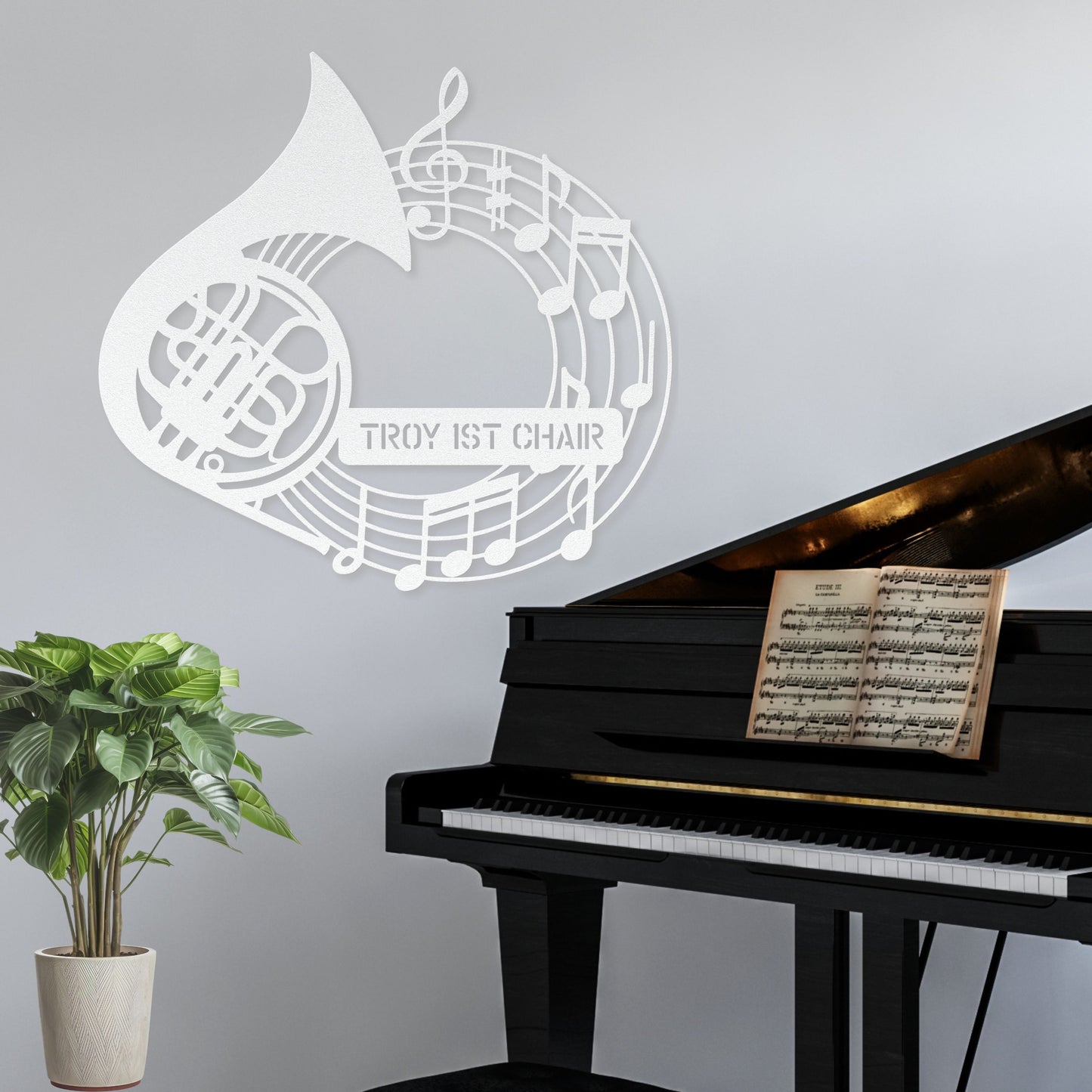 Personalized French Horn - Metal Sign