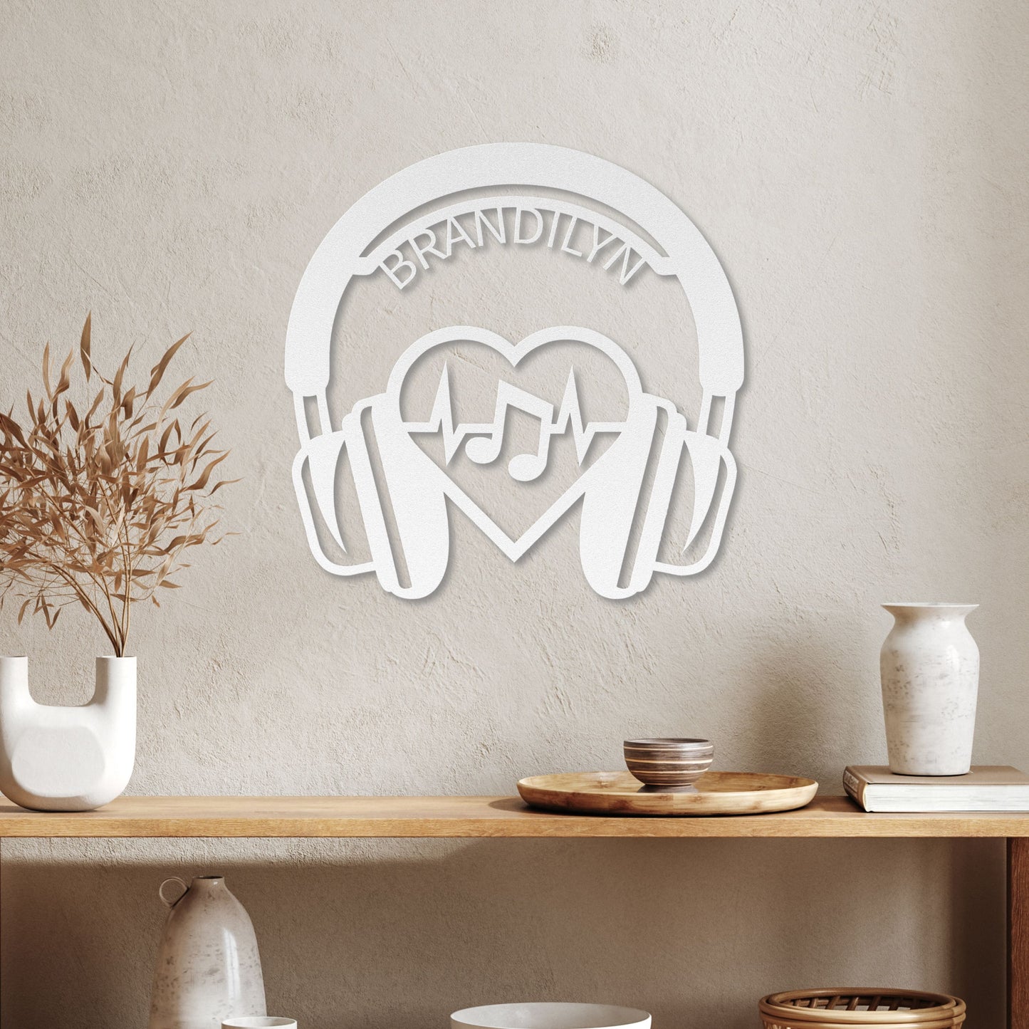 Groovy Music Headphones - Metal Sign