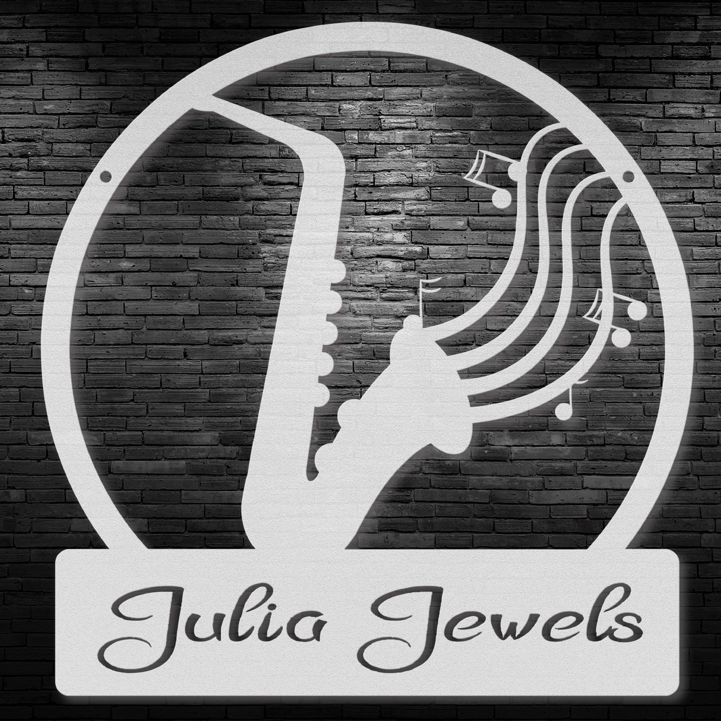 Musical Saxophone - Metal Sign