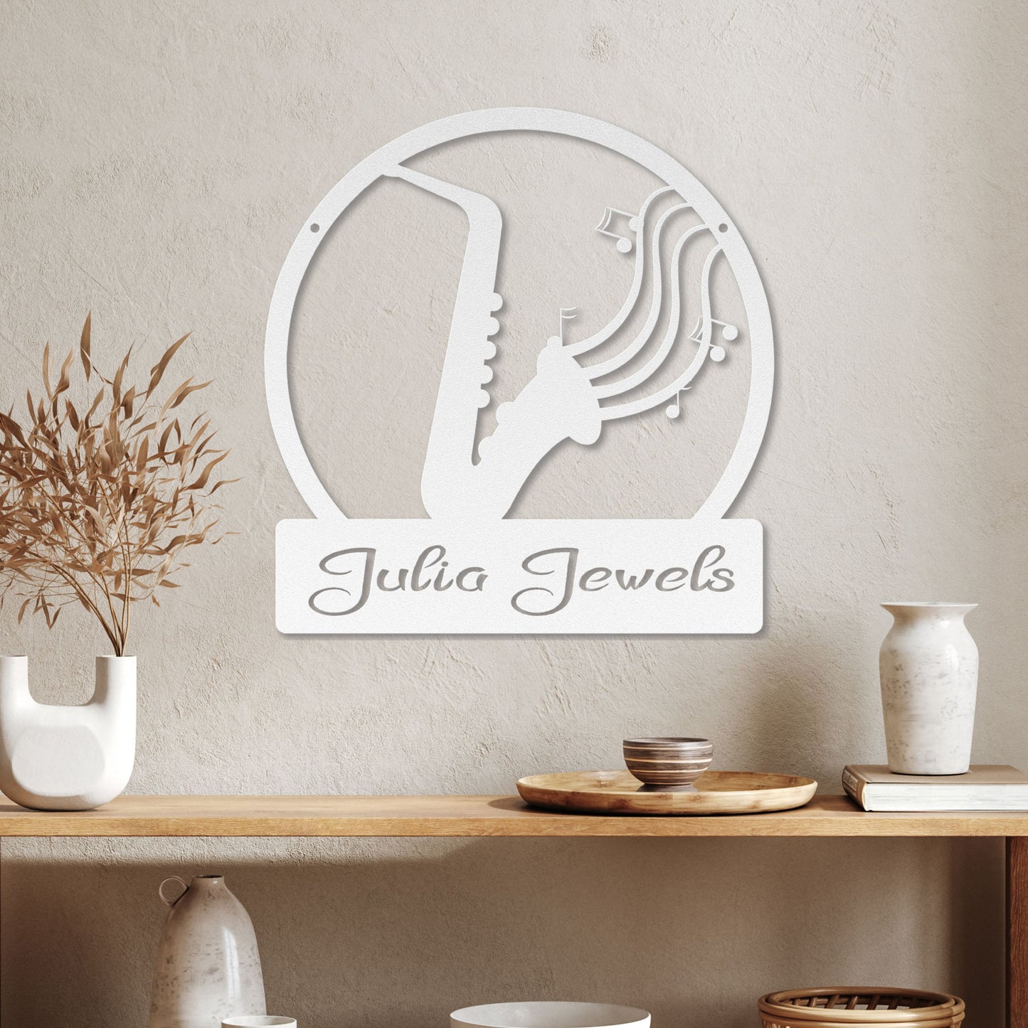 Musical Saxophone - Metal Sign