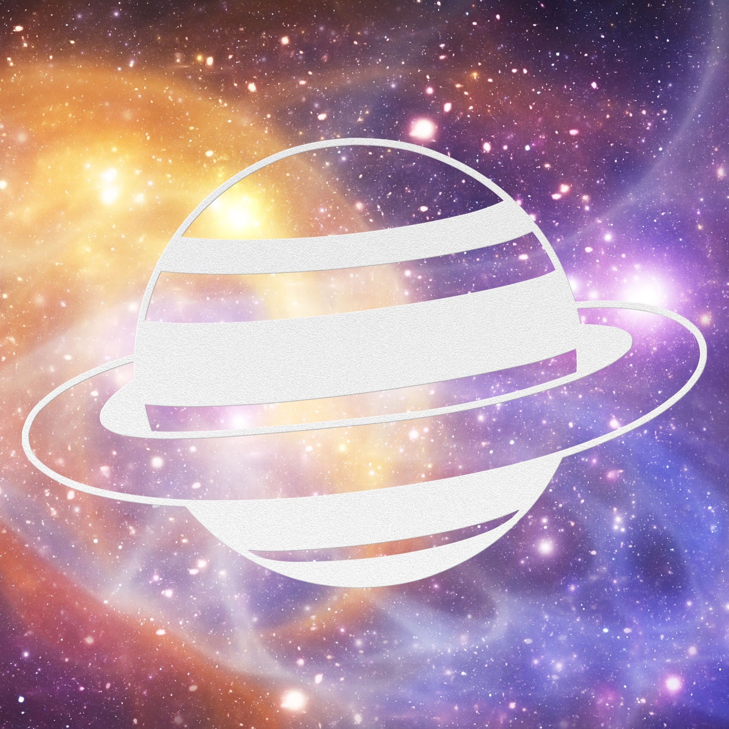Planet Saturn Metal Sign