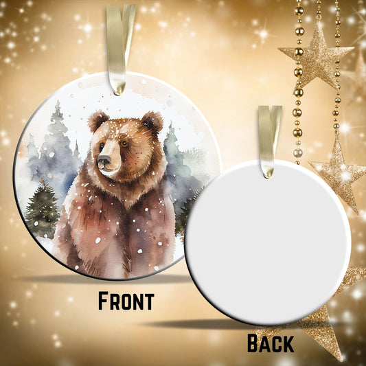 Winter Bear Ceramic Ornament 44-02