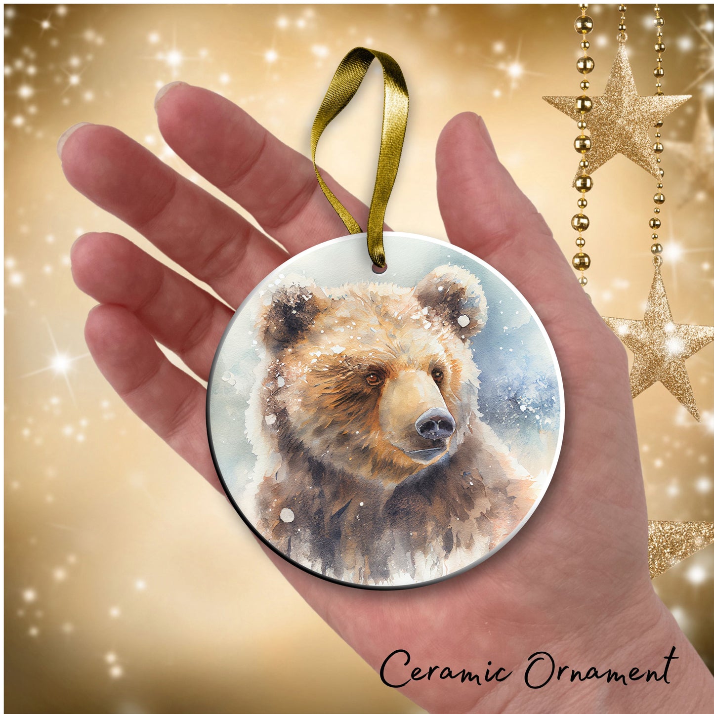 Winter Bear Ceramic Ornament 44-03
