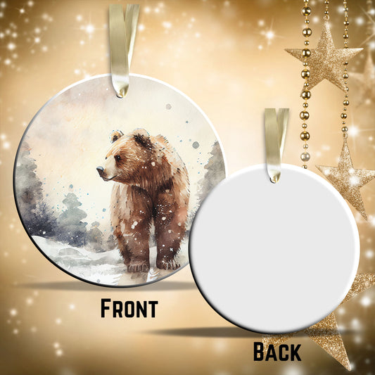 Winter Bear Ceramic Ornament 44-04