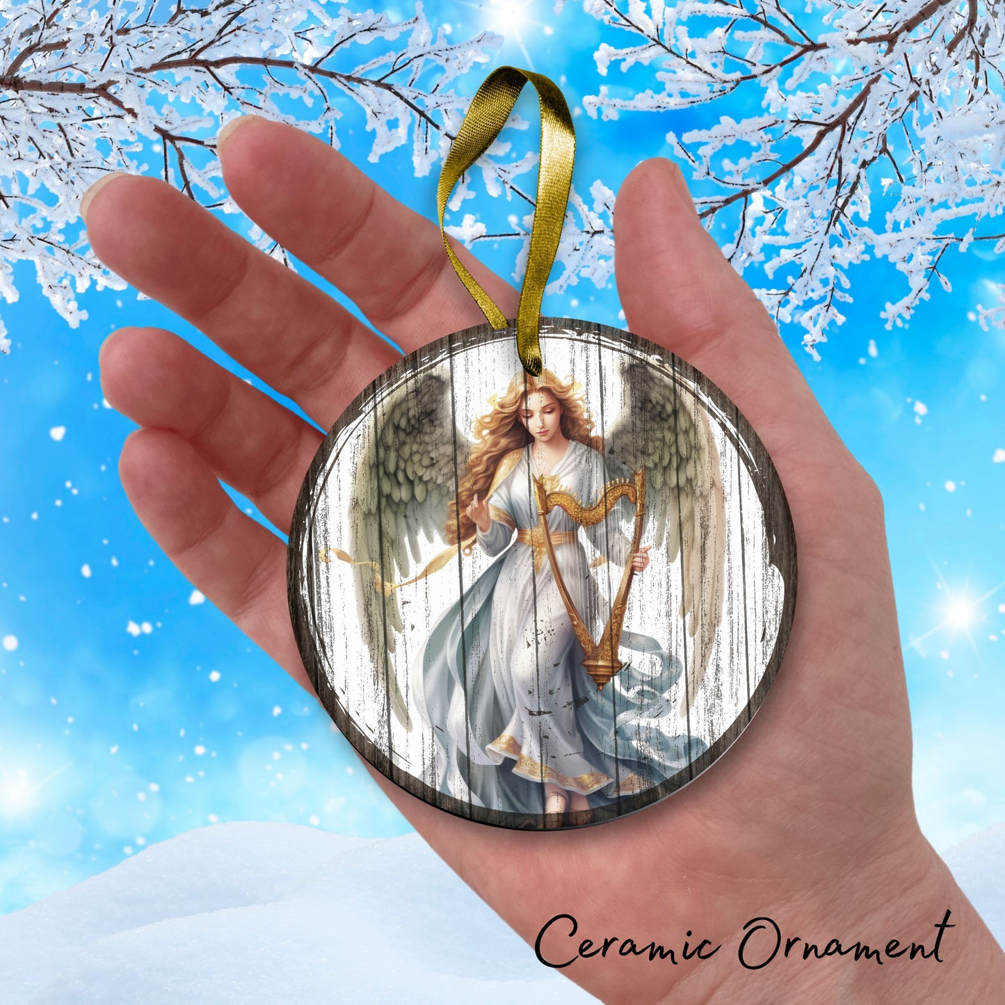 Christmas Nativity Ceramic Ornament 11-05 Angel 3