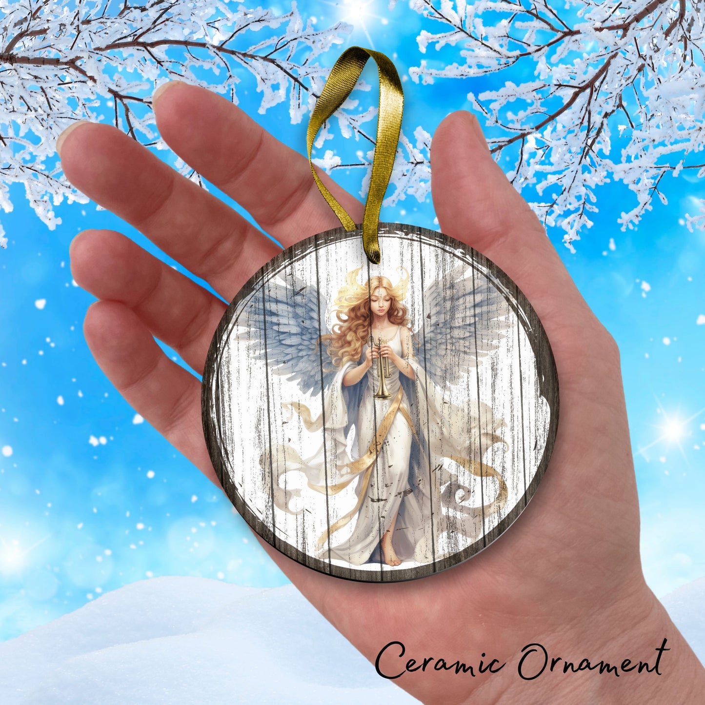 Christmas Nativity Ceramic Ornament 11-04 Angel