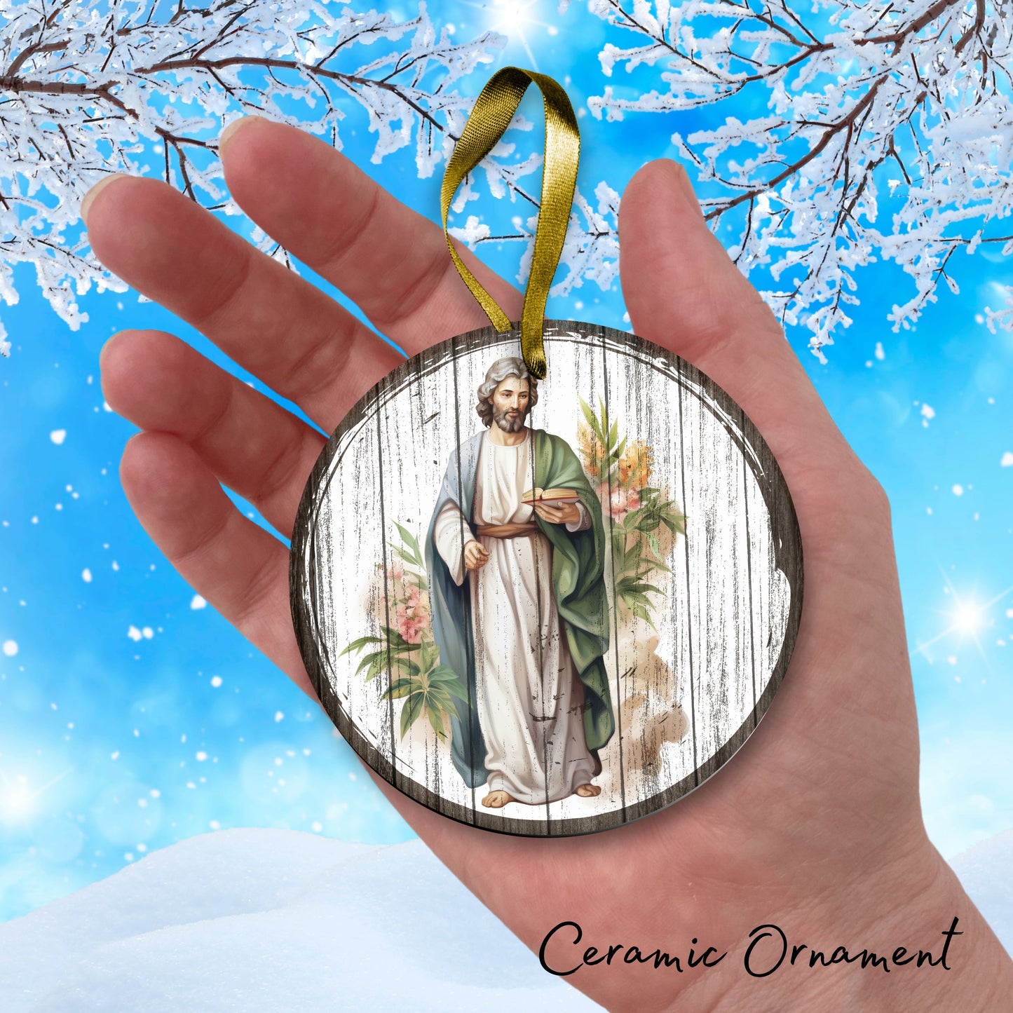 Christmas Nativity Ceramic Ornament 11-03 Saint Joseph