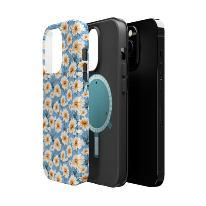 Floral Magnetic Phone Case - Chic Daisy Pattern for Stylish Protection