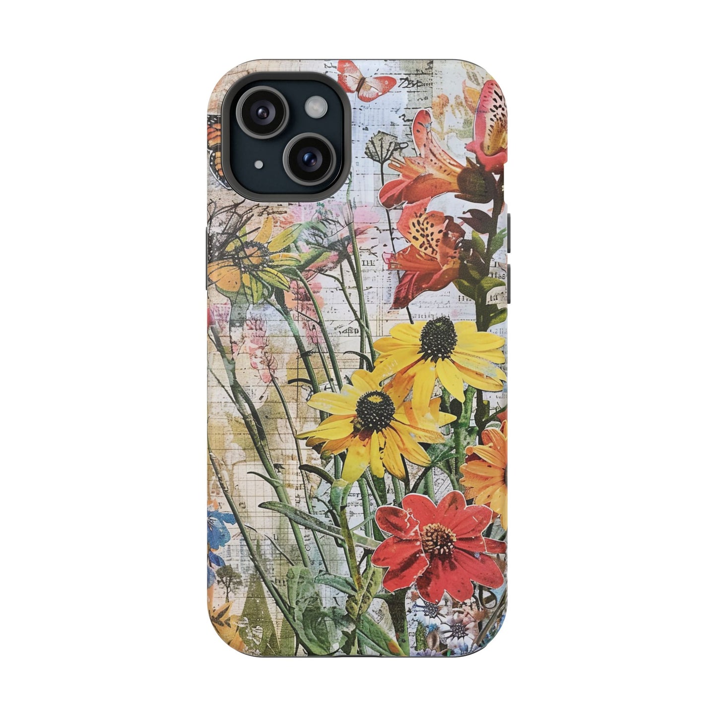 Floral Magnetic Phone Case - Wildflowers for Stylish Protection