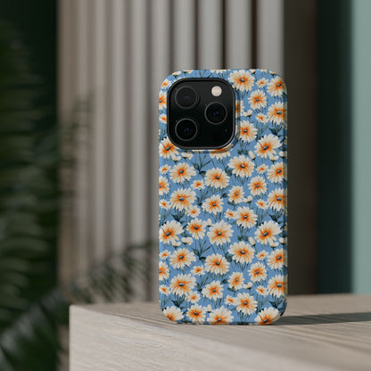 Floral Magnetic Phone Case - Chic Daisy Pattern for Stylish Protection