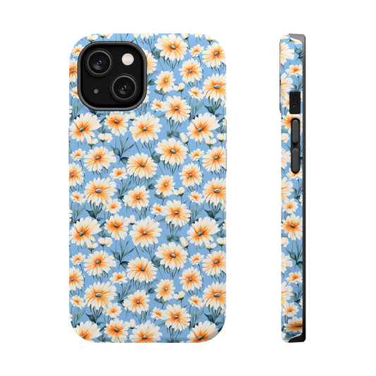 Floral Magnetic Phone Case - Chic Daisy Pattern for Stylish Protection