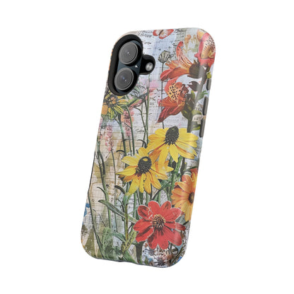 Floral Magnetic Phone Case - Wildflowers for Stylish Protection