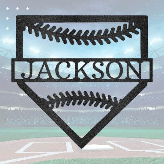 Baseball Personal Home Base Metal Sign