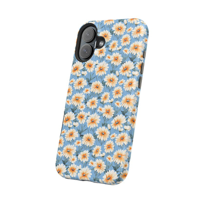 Floral Magnetic Phone Case - Chic Daisy Pattern for Stylish Protection