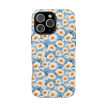 Floral Magnetic Phone Case - Chic Daisy Pattern for Stylish Protection