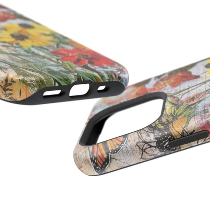 Floral Magnetic Phone Case - Wildflowers for Stylish Protection