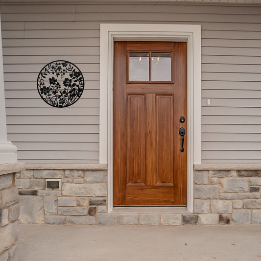 Flower Door Metal Sign
