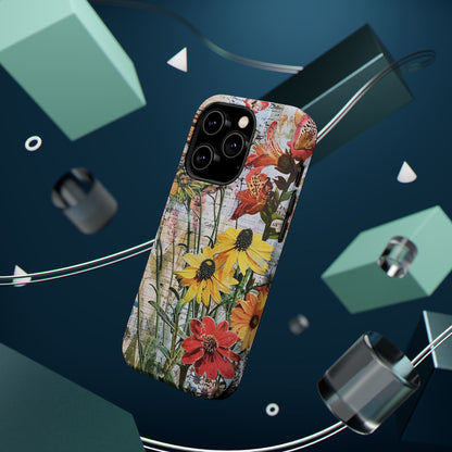 Floral Magnetic Phone Case - Wildflowers for Stylish Protection