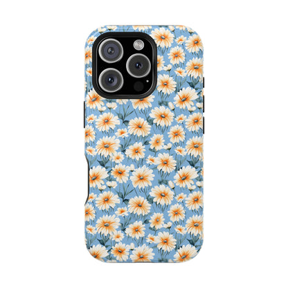 Floral Magnetic Phone Case - Chic Daisy Pattern for Stylish Protection