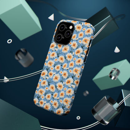 Floral Magnetic Phone Case - Chic Daisy Pattern for Stylish Protection