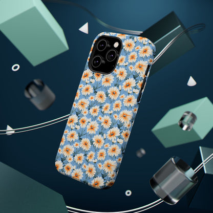 Floral Magnetic Phone Case - Chic Daisy Pattern for Stylish Protection