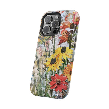 Floral Magnetic Phone Case - Wildflowers for Stylish Protection