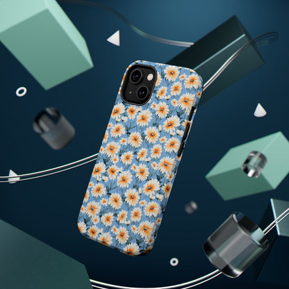 Floral Magnetic Phone Case - Chic Daisy Pattern for Stylish Protection