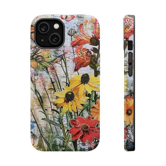 Floral Magnetic Phone Case - Wildflowers for Stylish Protection