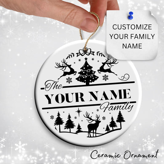 Christmas FAMILY Ceramic Ornaments 37-01