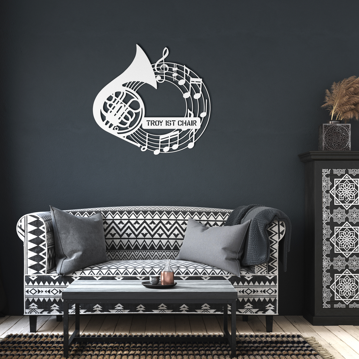 1st_Chair_French_Horn__-_Metal_Sign_White_Dark_Living_Room_Mockup.png