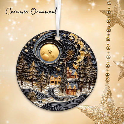 Christmas Village Ceramic Ornament 05-05
