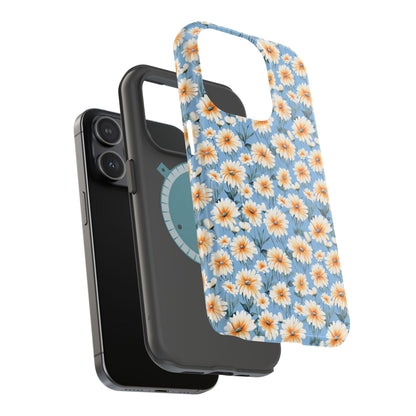 Floral Magnetic Phone Case - Chic Daisy Pattern for Stylish Protection