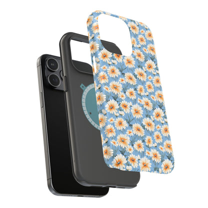 Floral Magnetic Phone Case - Chic Daisy Pattern for Stylish Protection