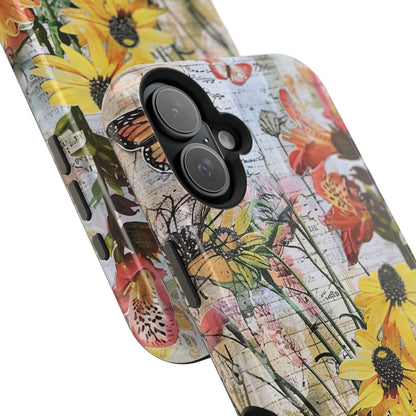 Floral Magnetic Phone Case - Wildflowers for Stylish Protection