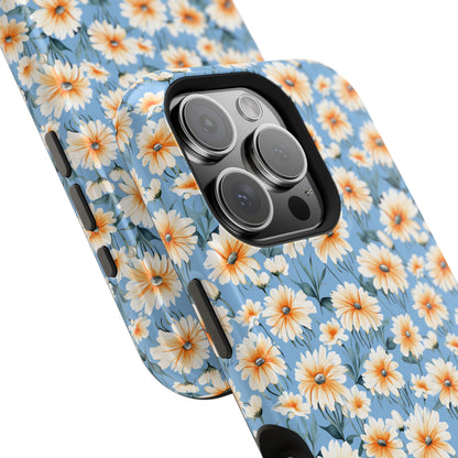 Floral Magnetic Phone Case - Chic Daisy Pattern for Stylish Protection