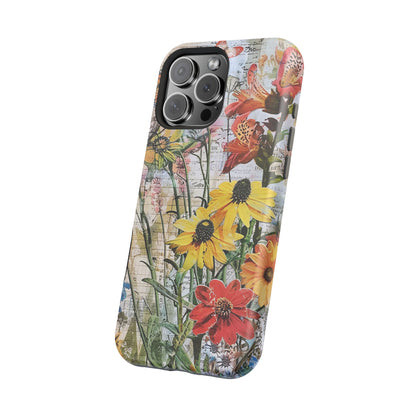 Floral Magnetic Phone Case - Wildflowers for Stylish Protection