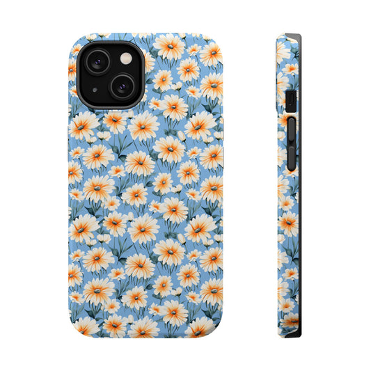 Floral Magnetic Phone Case - Chic Daisy Pattern for Stylish Protection