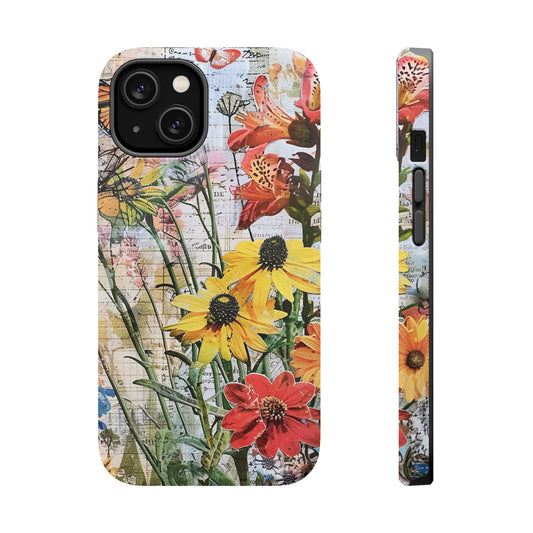 Floral Magnetic Phone Case - Wildflowers for Stylish Protection