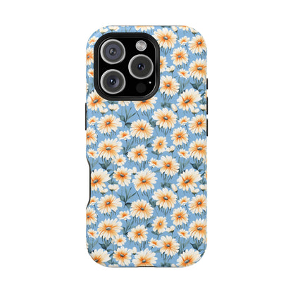 Floral Magnetic Phone Case - Chic Daisy Pattern for Stylish Protection