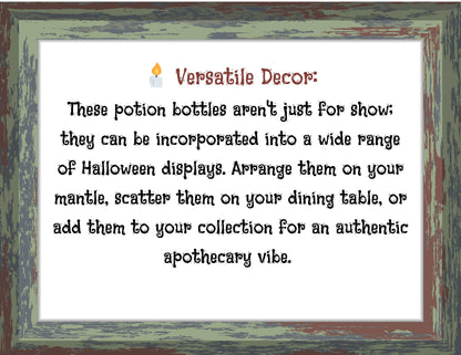 Handmade Halloween Potion Bottles Set 15
